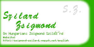 szilard zsigmond business card